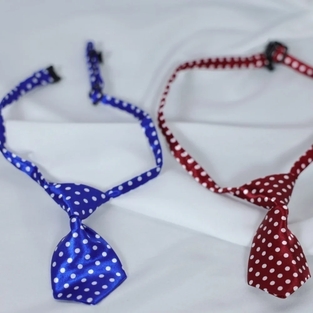 🅽🅴🆆 polka dot adjustable dog tie cat pet tie, funny pet ties dog cat clothing